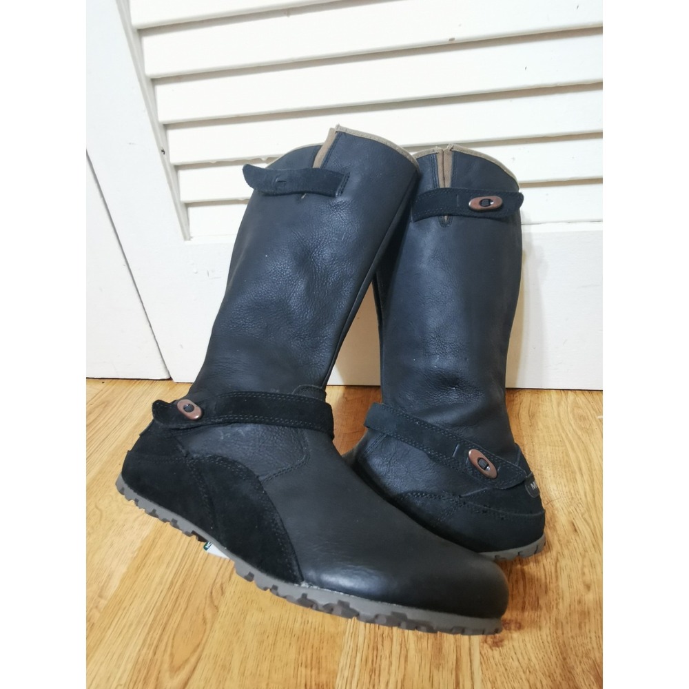 Womens Merrell Haven Autumn Waterproof Side Zip Black Suede Boots J48374 Siz 7.5